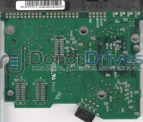 WD400BB-75DEA0, 2061-001129-001 EA, WD IDE 3.5 PCB