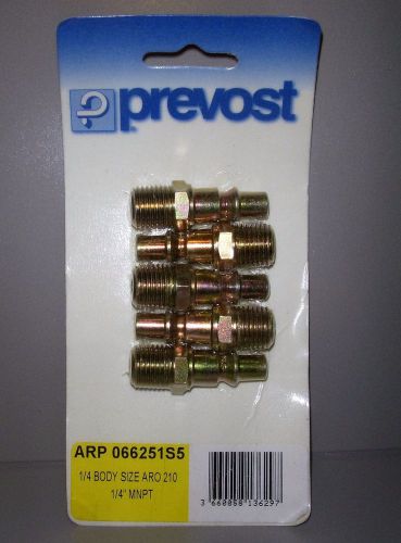 Prevost plugs 1/4&#034; male (adapter) (nipple) arp 061251 lot of 5 pcs for sale