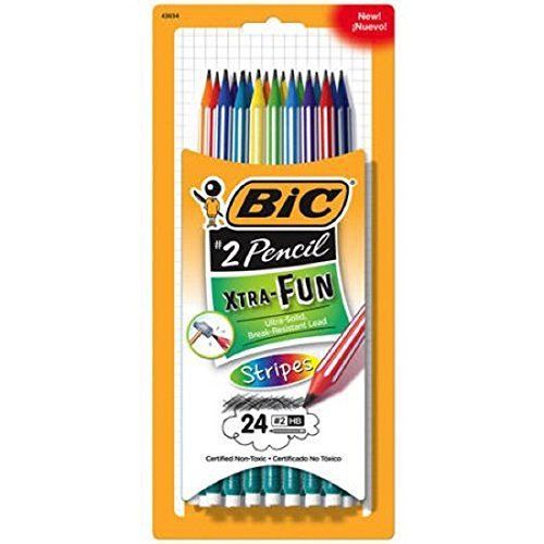 BIC Bic Pencils Extra Fun Stripes 24 Pack