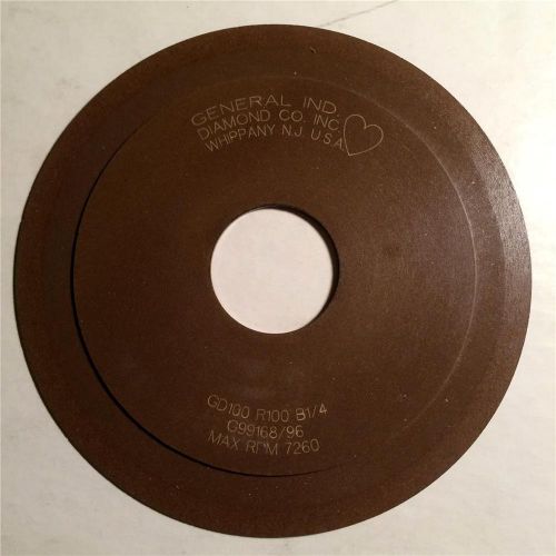 NEW GENERAL INDUSTRIAL 1/32 DIAMOND SURFACE GRINDING WHEEL 100 GRIT 5&#034; USA MADE!
