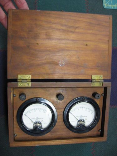Vintage General Electric Meters - DC Volts 150 &amp; DC Amps 30 - DO-41 - Steampunk