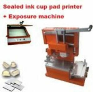 Manual ink cup pad printer + Polymer plates making package Business start kits