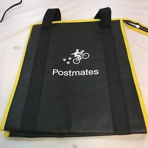 2X Official Postmates Insulated Food Delivery Bag w/Zipper Doordash UberEats NEW