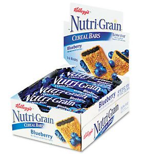 Kellogg&#039;s Nutri-Grain Cereal Bars Blueberry Indv Wrapped 1.3oz Bar 16/Box 35745