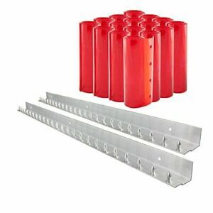 Aleco 440738 Clear-Flex Vinyl Strip Door 50% Overlap MaxBullet Aluminum Mount...