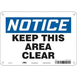 CONDOR 477L09 Safety Sign,7 in x 10 in,Polyethylene