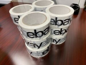 12 Rolls Official eBay Brand Logo Black Packing Packaging Tape Shipping 2&#034; x 75