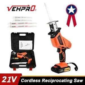 Cordless Reciprocating saw kit with battery and charger tool set blades cutting