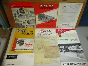 Vintage Manufacturing Brochures Literature 60&#039;s Machines Threading Concrete Fans