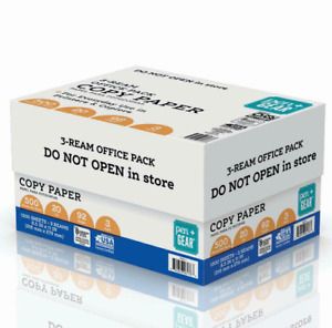 Copy Paper, White,20LB, 92 Bright -8 .5 x 11,1500 Sheets