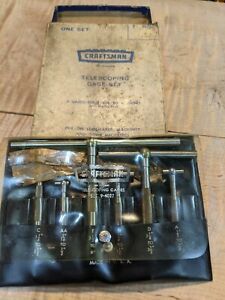 Vintage Craftsman Telescoping Gage Set 9-4027 Original Case &amp; Box