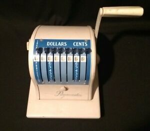 VTG PAYMASTER PAYROLL MACHINE SERIES S-1000 CHECK WRITER PRINTER NO KEY!