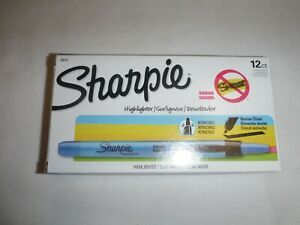 SHARPIE 28010 Highlighter,Retractable,BLUE,PK12