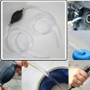 1X Manual Hand Siphon Syphon Transfer Hose Pump Fluid Liquid Water Gas Gasonline