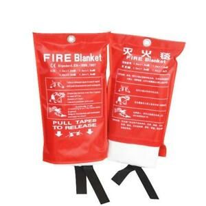 Emergency Fire Blanket Quick Release In Case For Home Y2T1 Office 1mx1m B9A1