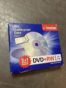 Imation DVD+RW Pack Of 6 4x 2 hour CD Discs with 100% Shatterproof Case 4.7gb