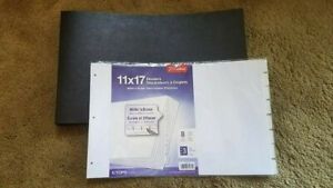 11x17 Poly Binder 1&#034; Round Ring Black w/ Cardinal 8 Tab Dividers 