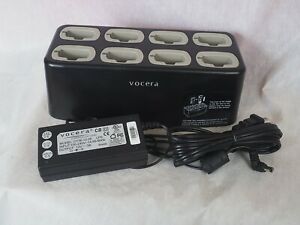 Vocera C2000A Docking/CHarging Station 8 Slots W/Power Supply Original Box Instu