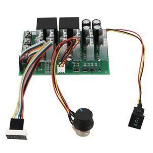 2X(60A 10-55V Digital Display PWM Speed Controller Module Forward Reversal