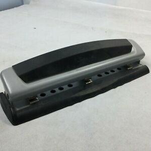 Swingline Paper Puncher 74870 Gray 3-Hole Heavy Duty Padded Handle Desk Office