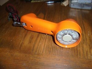Vintage Rotary Dial “GTE Automatic Electric” Lineman&#039;s Test Phone Handset Orange