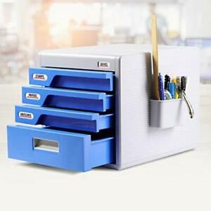 Locking Drawer Cabinet Desk Organizer - Home Office Desktop File Storage Box ...