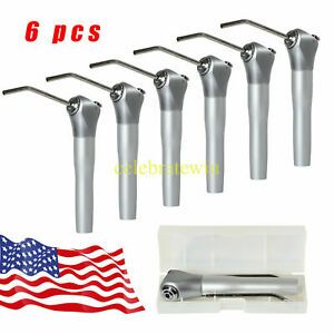 6x USA Dental 3-Way Triple Metal Air Water Syringe Handpiece w/ Nozzles EM-FU