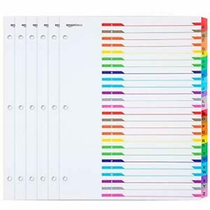 Basics Paper Binder Dividers A-Z Tabs 6/Pack