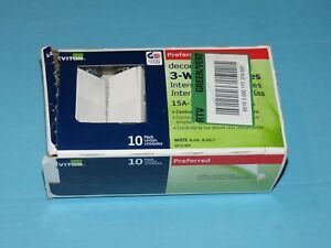 b3 Leviton 5601-2W Decora Switch Single-Pole 10 Pack