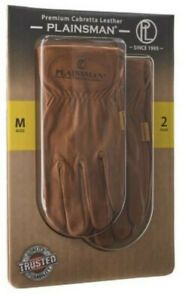Plainsman Premium Cabretta Leather Gloves 2 Pair Medium - New - Open Box