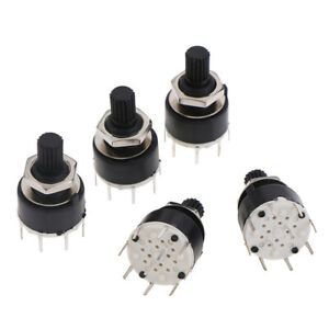 SR16MM Rotary Switch 2 Pole 3 4 position 1 Pole 5 6 8 Position Axis Band Swit fi
