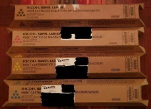 4 Genuine Ricoh MP C2550 C9025 LD525C CMYK Toner • 841280 841281 841282 841283