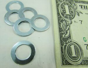Lot 200 Thin Steel Shim Flat Washer .618&#034; OD x .392&#034; ID x .022 Thick Zinc Spacer