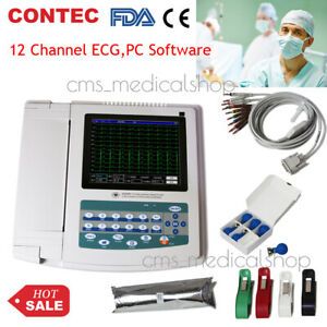 FDA ECG1200G Digital 12 channel/lead ECG+PC Sync software, Electrocardiograph