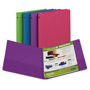 SAMSILL 11199-3 (3 EA) FASHION COLOR BINDER 1/2IN