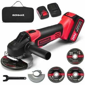 20V Cordless Angle Grinder with 4.0 Ah Lithium-Ion Battery and Charger