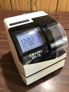 AMANO PIX-75 WALL MOUNT TIME CLOCK **NO KEY INCLUDED