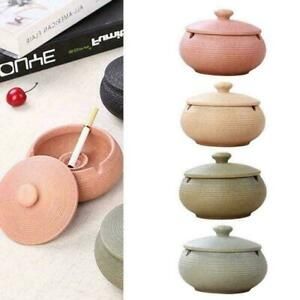 Creative round box with anti-scald lid ashtray frame home smoke office T7D4 I4E6