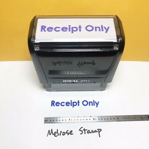 Receipt Only Rubber Stamp Blue Ink Self Inking Ideal 4913