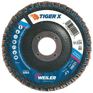 4-1/2&#034; TIGER X FD  FLAT PHEN BACK  60Z  7/8&#034; AR 51224  - 1 Each