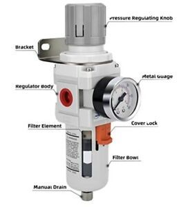 Nanpu Pneumatic 1/2 Inch NPT Air Filter Pressure Regulator (S3)