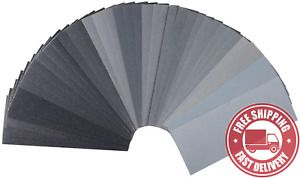 Assorted  Grit  Sandpaper  120  to  3000  Wood  Furniture  Finishing  Metal  Aut