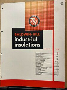 Baldwin-Hill Co Catalog ~ Asbestos Industrial Insulation Pipe No 1 Cement 1959