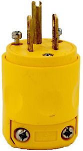 Yellow  Grounding  Plug ,  Pack  of  1  ( 15  Amp ,  125  Volt )