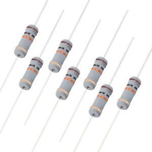 50pcs Carbon Film Resistor 10k Ohm 2W 5%Tolerances 4 Color Bands