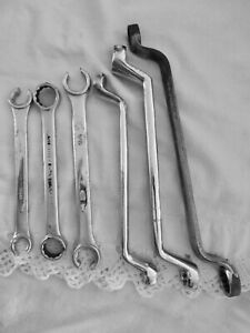 6 VTG Wrenches Closed and open Mixed Lots Inches