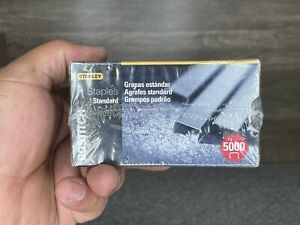 (3) BOXES OF 5000 EACH STANDARD STAPLES NEW FACTORY SEALED 15,000 STAPLES TOTAL