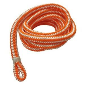1/2&#034; - Arborist-16 Orange Arborist Climbing Line w/ Spliced Eye, Sewn Eye 120&#039;