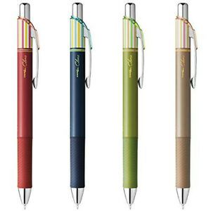 Pentel Ballpoint Pen Set of 4 Energel Krena Limited 04mm AMZ-BLN74LC4 [NEW]