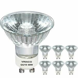 Bombillas halgenas GU10 50W 6PCS GU10 + C 120V 50W Bombillas halgenas GU10 ...